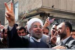 Le modéré Hassan Rohani après avoir voté à Téhéran, le 14 juin 2013. © AFP