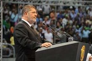 Discours de Mohammed Morsi au Caire, le 15 juin 2013. © AFP