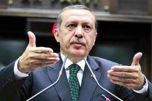 Recep Tayyip Erdogan le 11 juin devant le Parlement à Ankara. © AP/SIPA