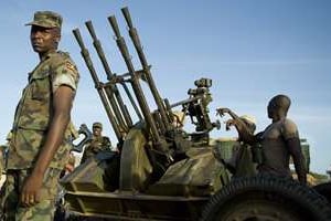 Des soldats de l’Union africaine en Somalie. © Ony Karumba/AFP