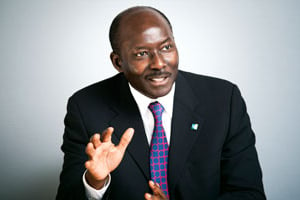 Henri-Claude Oyima, président directeur général du groupe BGFI Bank. © Bruno Lévy/JA