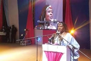 Haïdara Aïchata Cissé, le 15 juin, au Palais de la culture Amadou Hampâté Bâ de Bamako. © DR