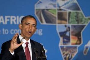 Barack Obama lors de sa conférence de presse à Dar es Salaam, le 1e juillet. © AFP