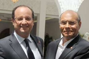 François Hollande et Moncef Marzouki, le 4 juillet. © AFP