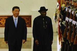 Nigéria : Goodluck Jonathan rencontre son homologue chinois à Pékin © AFP