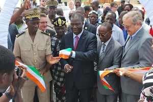 L’inauguration du centre, en présence de Bandama Maurice, le ministre de la Culture et de la Francophonie de Côte d’Ivoire. © Barry Callebaut