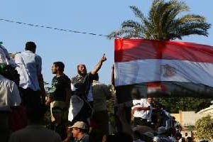 Des partisants du président déchu Mohamed Morsi, réunis au Caire le 12 juillet 2013. © AFP/Marwan Naamani