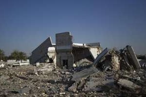L’ancienne résidence de Mouammar Kadhafi à Bab Al-Aziziya, au cœur de Tripoli, le 2 juin 2012. © AFP