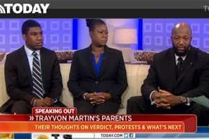 Le frère (à g.) et les parents de Trayvon Martin sur le plateau du Today Show. © Capture d’écran.