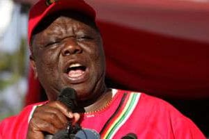 Morgan Tsvangirai, principal rival du président zimbabwéen Robert Mugabe. © AFP