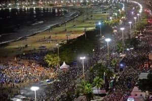 À Rio, le pape a réuni des dizaines de milliers de fidèles, le 26 juillet. © AFP