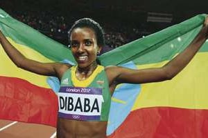 Tirunesh Dibaba est sacrée championne du monde du 10 000 mètres. © AFP