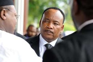 Le président du Niger, Mahamadou Issoufou, en juillet 2012. © AFP