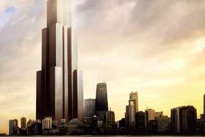 Une image digitale du futur édifice, haut de 838 mètres. © AFP