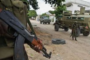Des troupes de l’Amisom à Mogadiscio, en 2011. © AFP