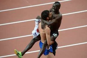 Kemboi et Mekhissi, en août 2012 lors des JO de Londres. © AFP