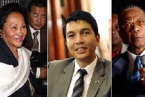 Lalao Ravalomanana, Andry Rajoelina et Didier Ratsiraka. © AFP