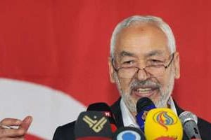 Le chef du parti islamiste Ennahda, Rached Ghannouchi, le 15 août 2013 à Tunis. © AFP