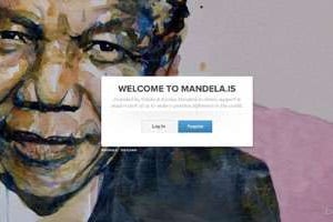 Page d’accueil de mandela.is, le réseau social dédié à Nelson Mandela. © DR