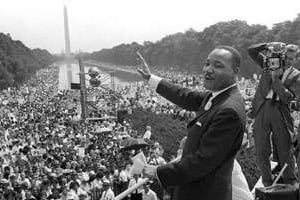Martin Luther King, lors de son discours, le 28 août 1963. © AFP