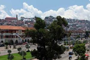 Une vue de la capitale Antananarivo, à Madagascar. © AFP/Richard Bouhet
