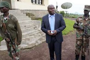 Le chef du M23, Bertrand Bisimwa, le 26 avril 2013 dans l’est de la RDC. © AFP