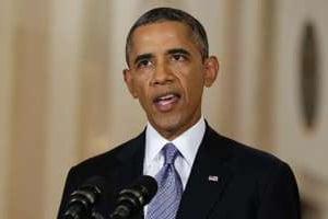 Barack Obama s’adresse à la nation, le 10 septembre 2013 à Washington. © AFP