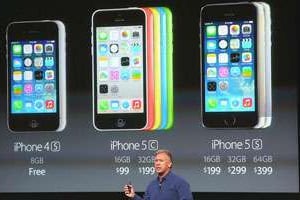 Présentation des nouveaux iPhone, mardi 10 septembre. © AFP