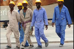 Des travailleurs indiens à Dubai. © AFP