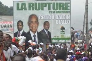 Des supporters de Cellou Dalein Diallo rassemblés à Conakry, le 7 septembre 2013. © AFP