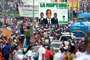 Les adversaires d’Alpha Condé veulent faire du scrutin un tour préliminaire. © Cellou Binani/AFP