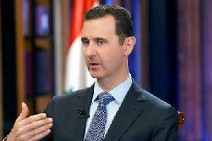Bachar al-Assad lors de son interview sur la chaîne américaine Fox News, le 19 septembre 2013. © AFP