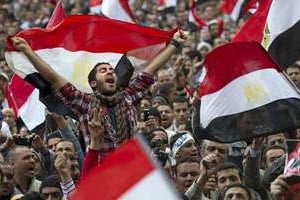 Des manifestants du groupe « La troisième place », au Caire. © DR