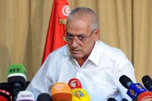 Houcine Abassi, le secrétaire général de la centrale syndicale UGTT, le 21 septembre à Tunis. © AFP