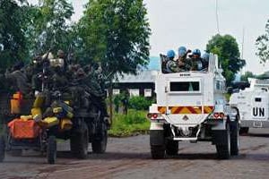 Les casques bleus se battent aux côtés de l’armée congolaise. © AFP