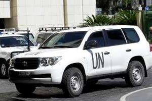 Des experts de l’ONU, le 25 septembre à Damas. © AFP