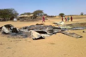 Scène de désolation au Darfour. © AFP
