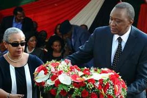 Le président kényan Uhuru Kenyatta et son épouse Margaret à Nairobi le 27 septembre 2013. © AFP