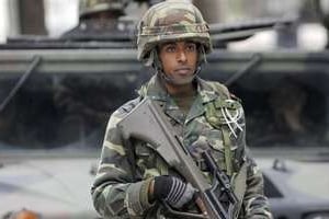 Un soldat de l’armée tunisienne. © Fethi Belaid / AFP