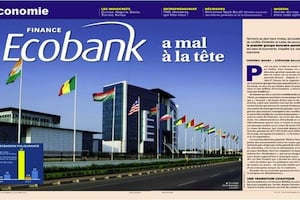 Le siège de la banque Ecobank, à Lomé. © Michel Aveline/JA