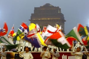 Drapeaux des pays membres du Commonwealth © AFP