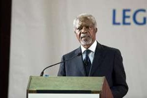 L’ancien secrétaire général des Nations unies Kofi Annan, le 7 octobre 2013 en Afrique du Sud. © AFP