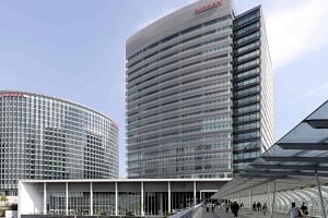 Le siège de Nissan à Yokohama, au Japon. Le groupe entend doubler ses ventes annuelles sur le continent africain d’ici à 2016. DR