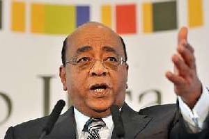 Mo Ibrahim, président de la fondation qui porte son nom. © AFP