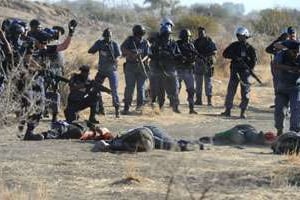 Le 16 août 2012, 34 mineurs grévistes avaient perdu la vie sous le feu des policiers. © AFP/Stringer