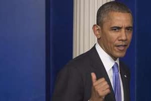 Le président américain Barack Obama, le 16 octobre 2013 à la Maison Blanche. © AFP