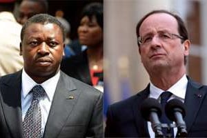 Faure Gnassingbé et François Hollande. © AFP/ Montage J.A.