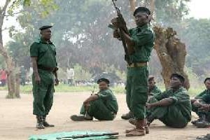 Des rebelles de la Renamo dans les montagnes de Gorongosa le 8 novembre 2012. © AFP