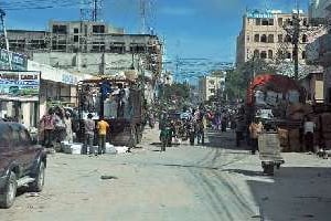 Une rue de Mogadiscio, en avril 2013. © AFP