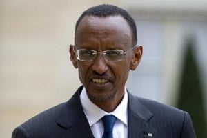 Paul Kagame, le président rwandais, qui s’est réuni avec les chefs d’État de l’Ouganda et du Kenya pour la troisième fois en cinq mois. © Fred Dufour/AFP